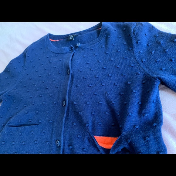 Essential Tommy Hilfiger Navy Cropped Cardigan - Picture 2 of 3